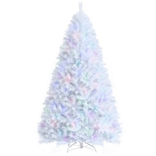 Costway 8ft White Iridescent Tinsel ArtificialundefinedChristmas